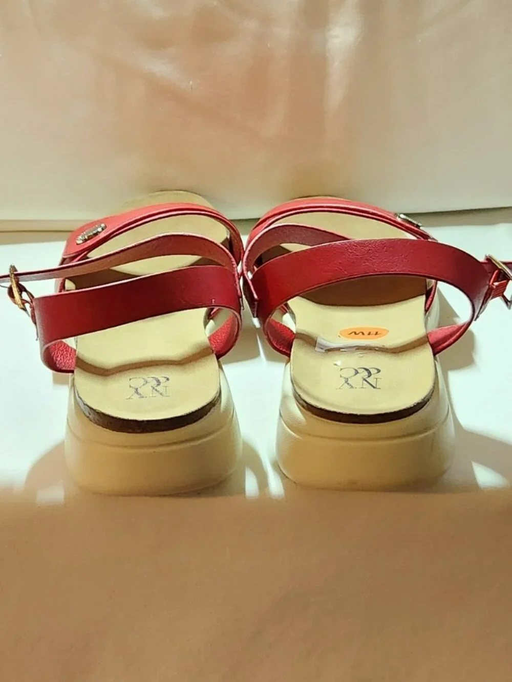 NY & C sandals red sz 11 M** NWD SEE NOTES - Picture 4 of 6